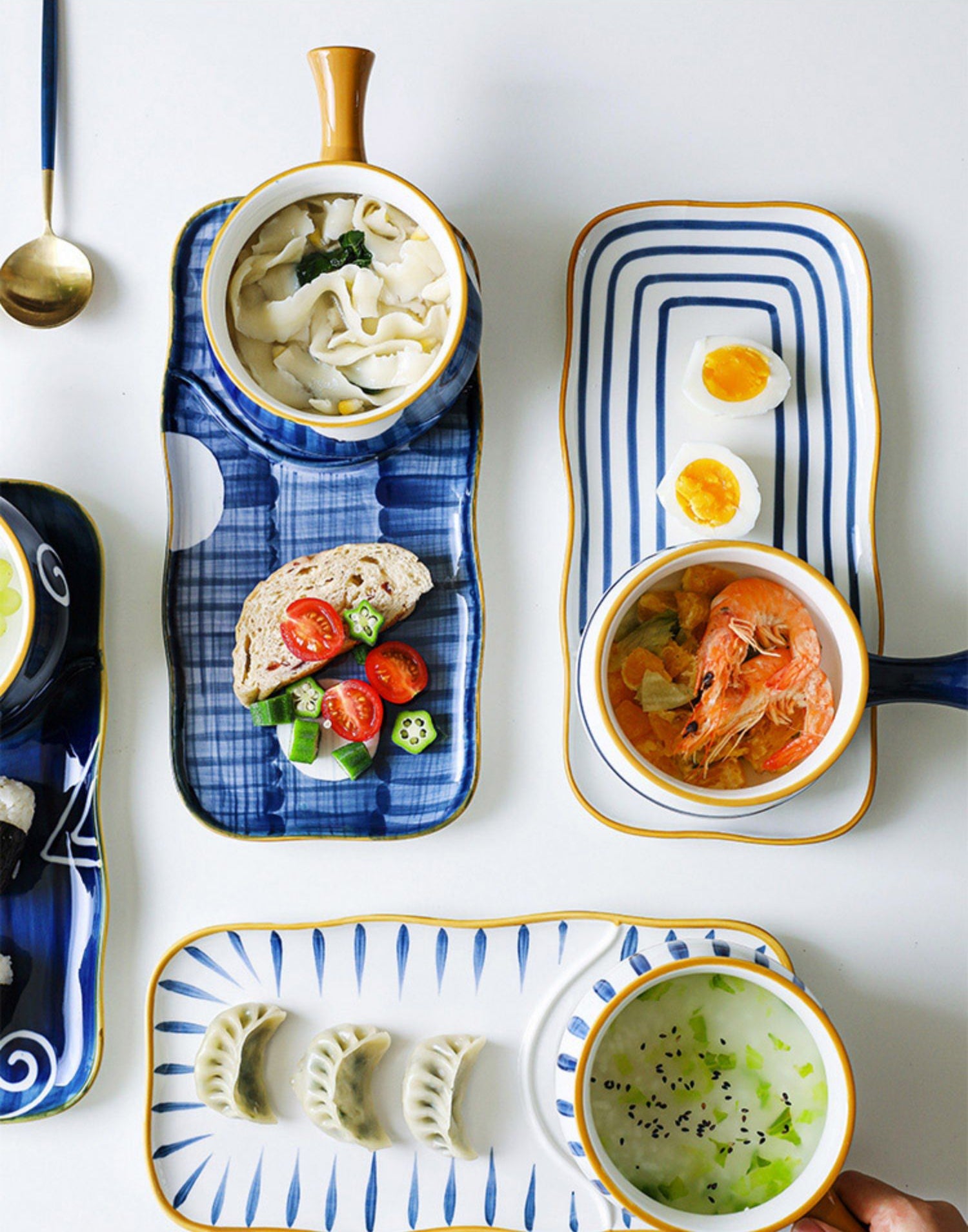 Japanese Characteristic Ceramic Pot Plate Bowl with Wood Handle - PeauleyHome