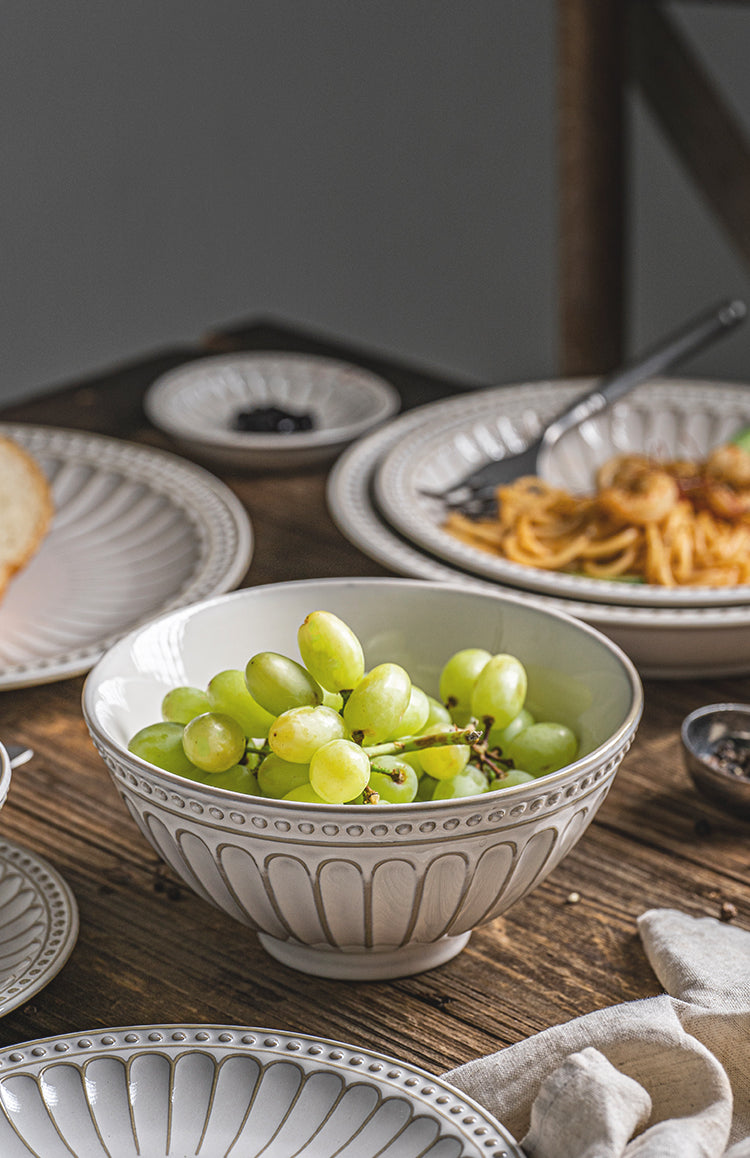 Delicate Vintage French Ceramic Bowls Plates Tableware - PeauleyHome