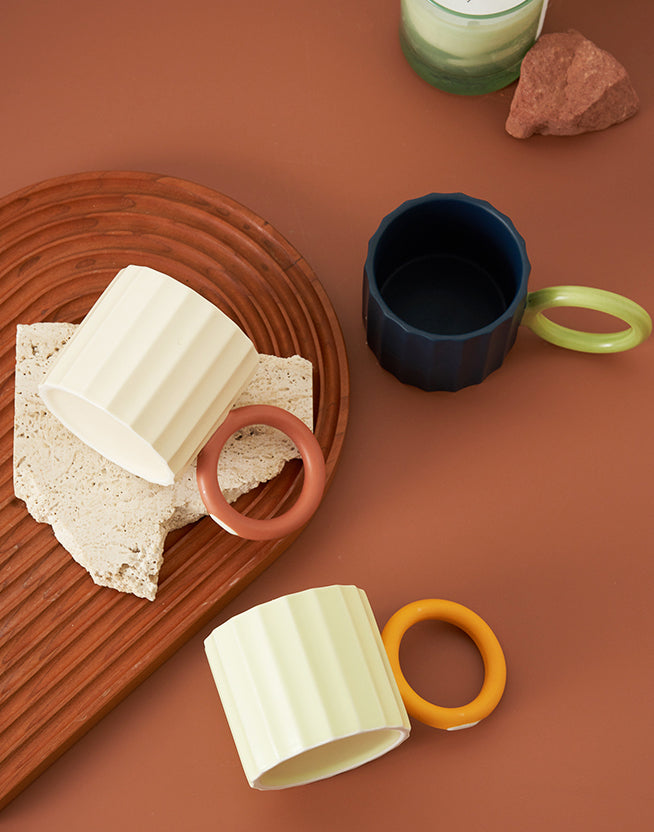 Nordic Original Ceramic Mugs with Circular Handle - PeauleyHome