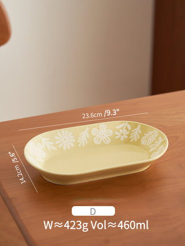 Delicate Floral Ceramic Bowls Plates New Arrival - PeauleyHome