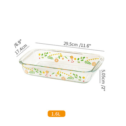 Fish Tray Rectangular Glass Plates - PeauleyHome