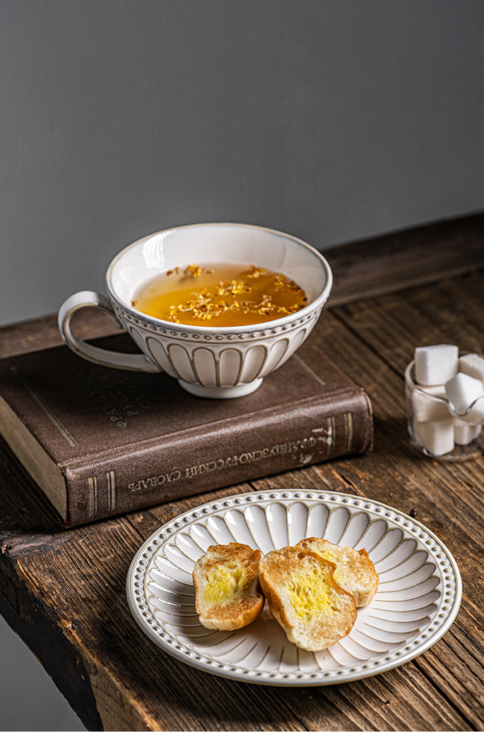 Delicate Vintage French Ceramic Bowls Plates Tableware - PeauleyHome