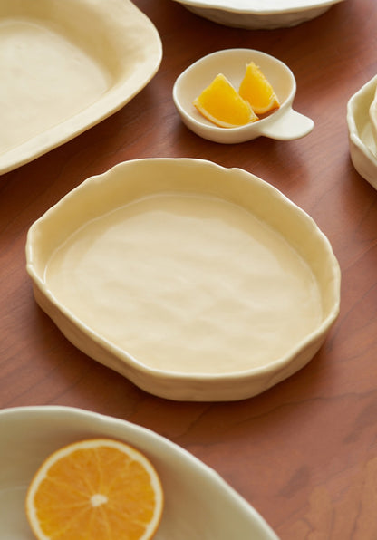 Handmade Irregular Special Ceramic Dessert Plates Bowls - PeauleyHome