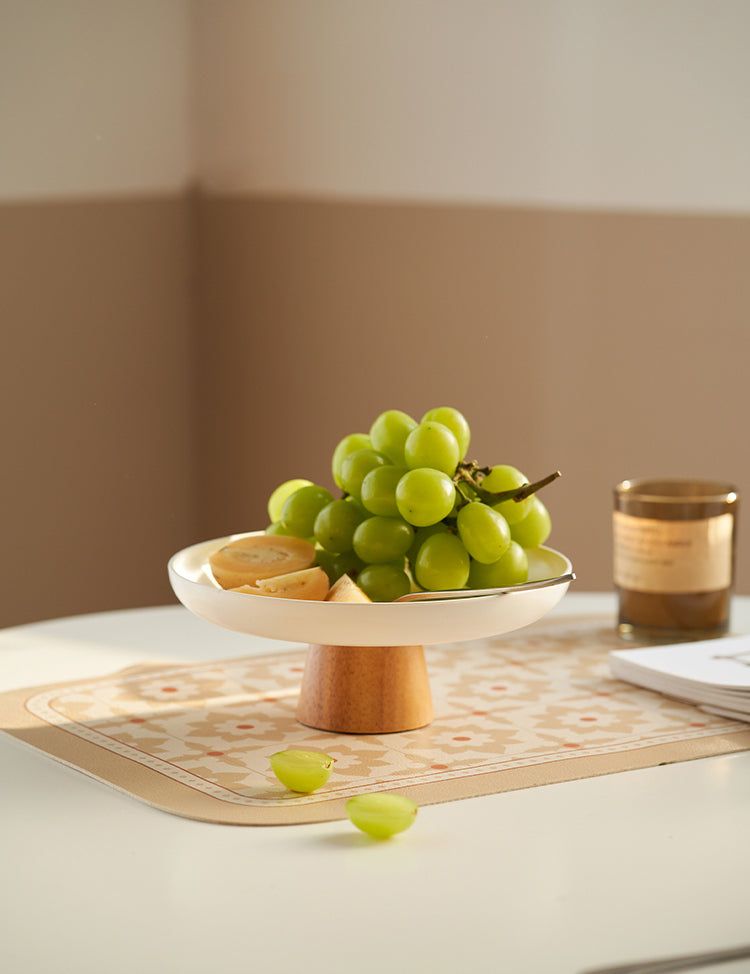 Original Modern Fruit Tray( plastic) with Wooden Support - PeauleyHome