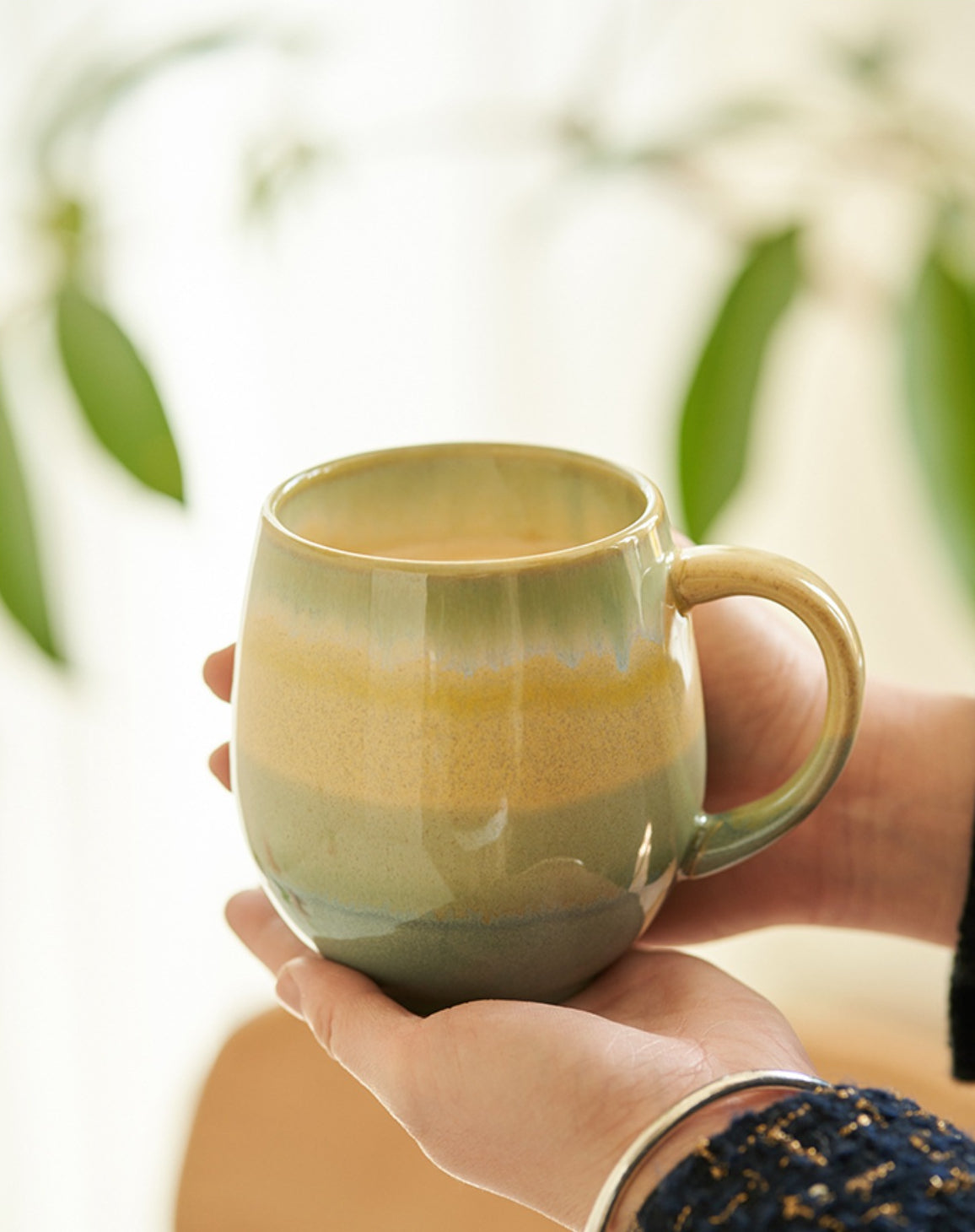 Handmade Large Capacity Delicate Coffee Cup Ceramic Teacup Mug - PeauleyHome