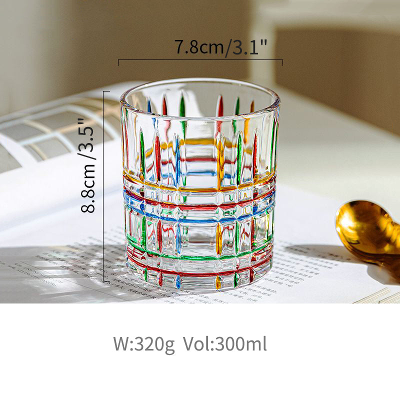 Italian Style Classy Rainbow Weave Glass Tumblers - PeauleyHome