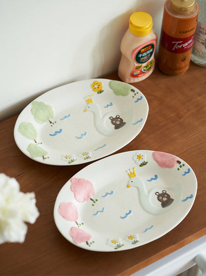 Cartoon Original Ceramic Cake Fruit Plates Large Delicate Plates - PeauleyHome